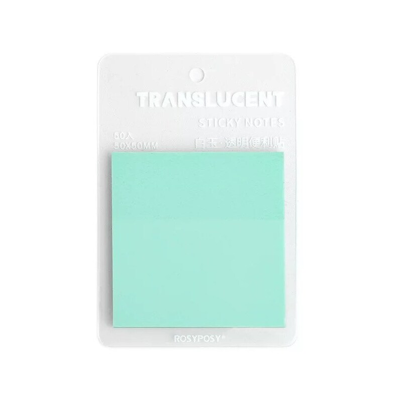 Translucent Sticky Notes 7 Colours 50 Sheets per Pad Etsy UK