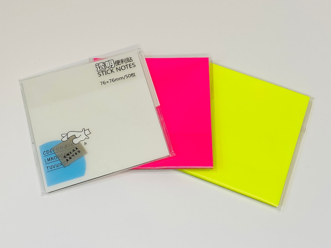 Transparent Sticky Notes See Through Sticky Notes Clear Matt