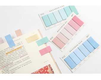 Pastel Rectangular Sticky Note Tabs | Index Tabs | Long Sticky Notes | Page Marker | Memo Tabs | 6 colours | 120 sheets