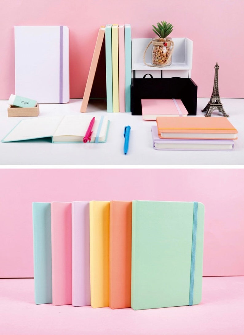 A5 Premium Pastel Notebooks 6 Colours Available 96 Lined Etsy