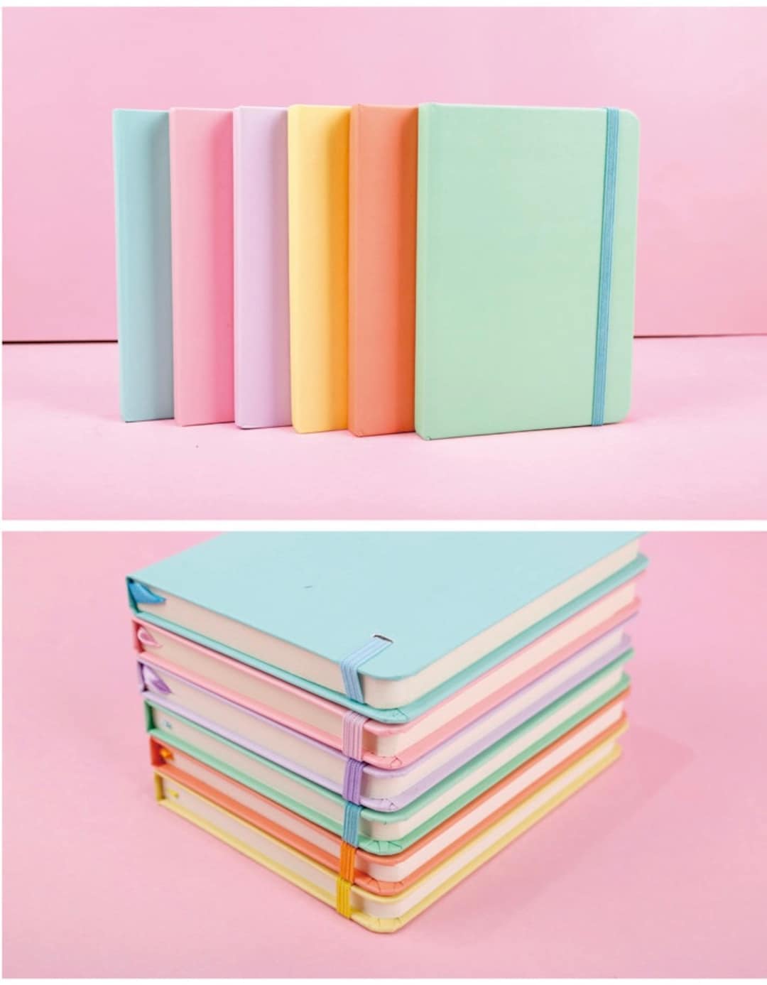 A5 Premium Pastel Notebooks 6 Colours Available 96 Lined Sheets Pastel Colour Journal Hardback