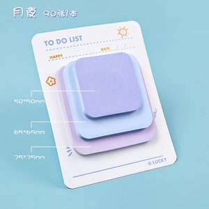 Minimalistic Memopads Pastel Memo Pads Minimalistic Stationery 3 Layer ...