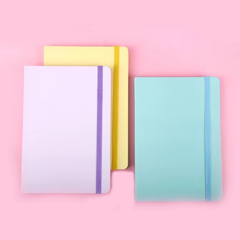 A5 Premium Pastel Notebooks 6 Colours Available 96 Lined Etsy