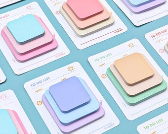 Minimalistic memopads| Pastel Memo pads | Minimalistic Stationery | 3 layer notepad |  90 sheets | Pastel Sticky Notes