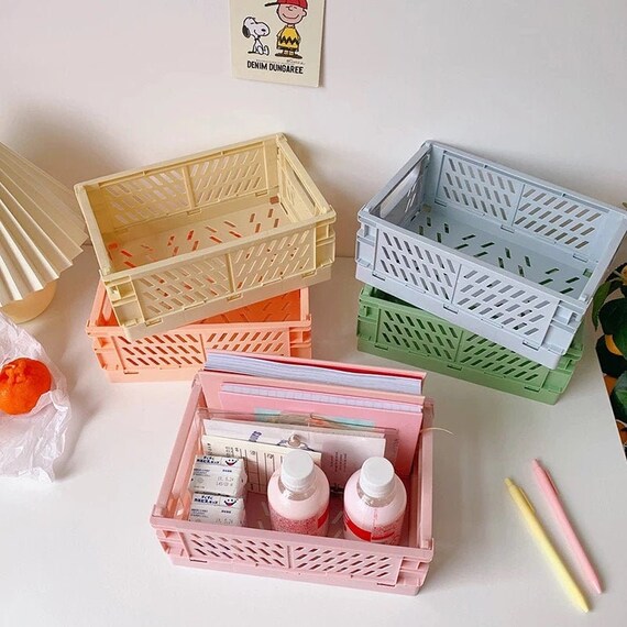 Collapsible Stackable Multipurpose Foldable Pastel Storage - Etsy UK