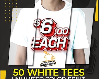 Chemises à manches courtes personnalisées - Quantité 50 - Prix spécial ! - Oeuvre d'art et livraison gratuites !