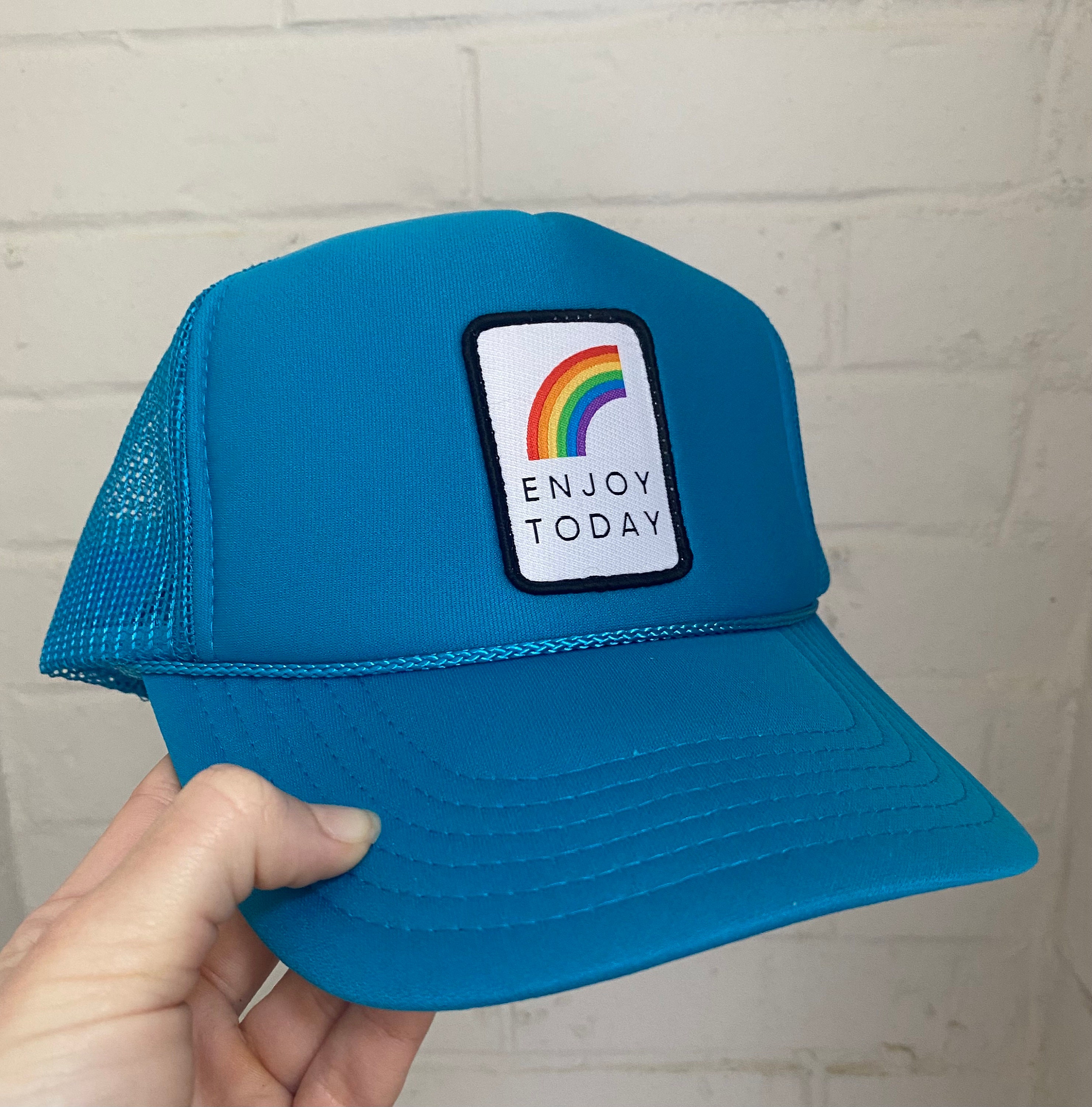 Aviator Nation Blue Stay Grounded Trucker Rainbow Hat Aviator Nation Logo Rainbow Vintage Trucker Hat – Saint Bernard main image 2