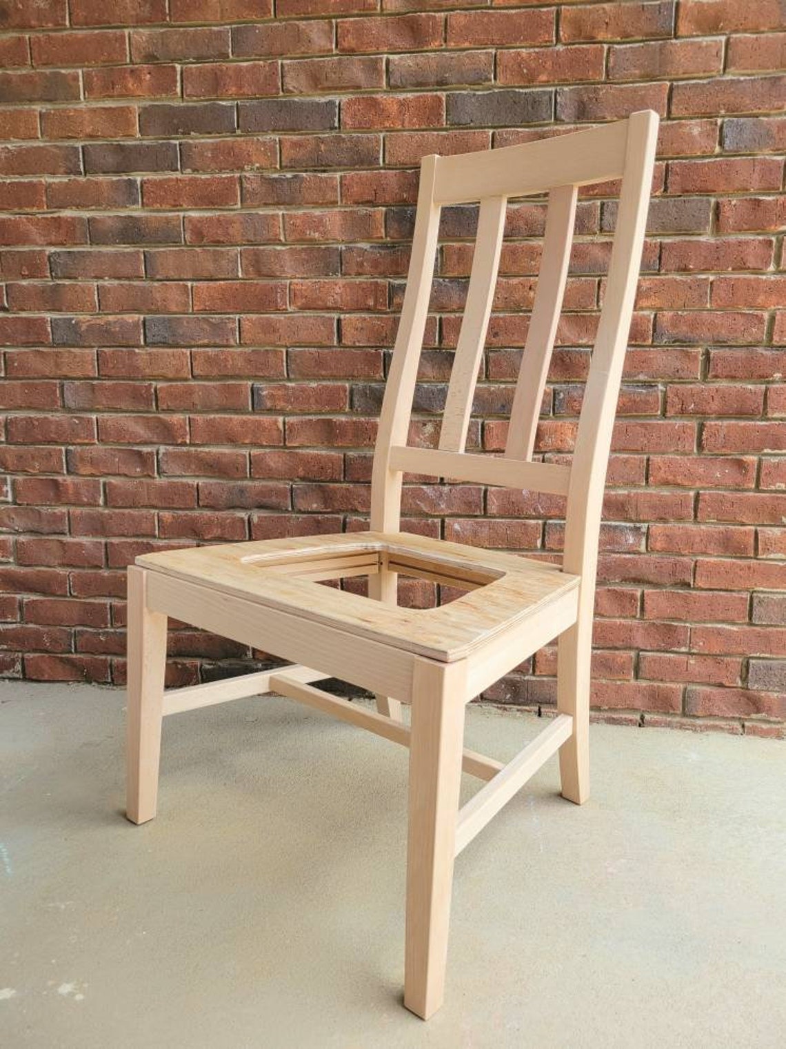 Unfinished Dining Chair, Oak Farmhouse Chair, Unupholstered Chair Etsy