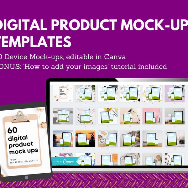 Digital Product Mock-up Templates in Canva