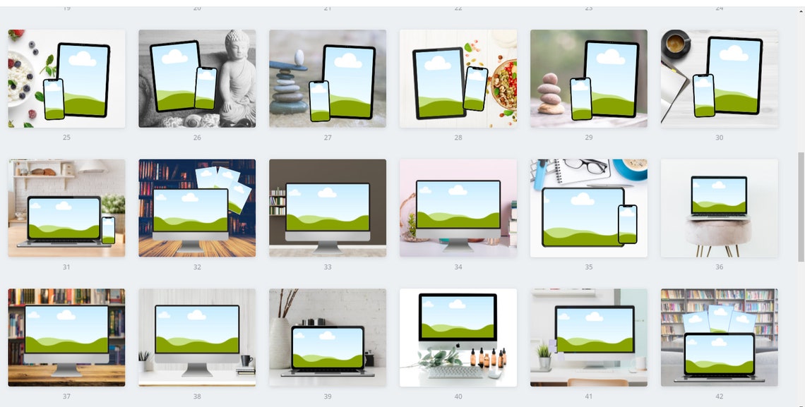 Digital Product Mockup Templates in Canva Etsy