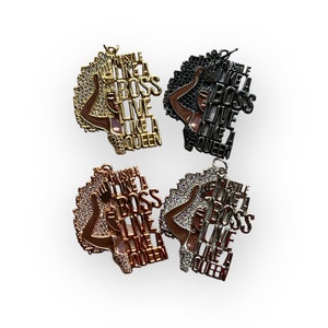 1 Black Woman Charm, Afro Girl Charm, Black Woman CZ Charm, Black Queen Charm, Word Charm, Black Lady Charm, Natural Hair Charm, 38mmx31mm