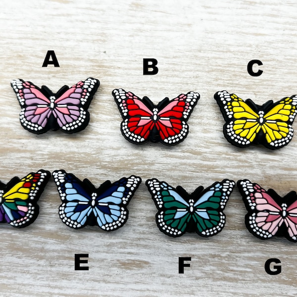 2 Count  Silicone Butterfly Beads 25*33*8mm, Butterfly Silicone Beads, Butterly Beads