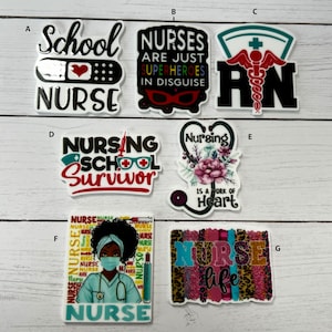 1 NO HOLE Nurse Planar Charm, Flatback Charms, Resin Charm, Healthcare Worker Planar Charm, Medical Field Charm