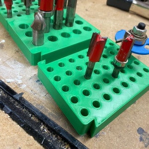 Router Bit & CNC Endmill Dovetail Holders | Modular Storage Holders | Digital CNC Download | Digital 3D Printer Download