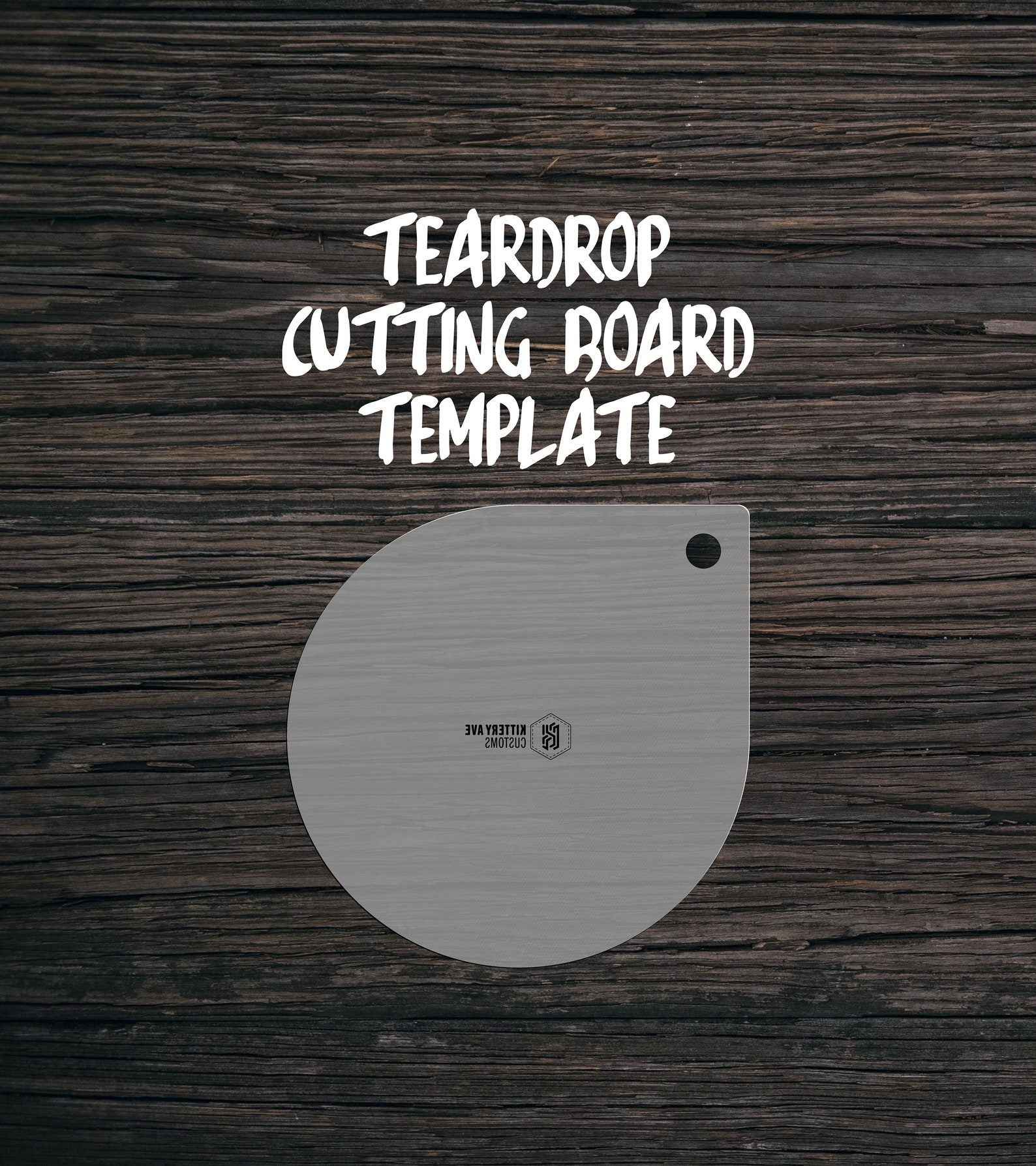 Teardrop Acrylic Cutting Board Template Router Template Etsy