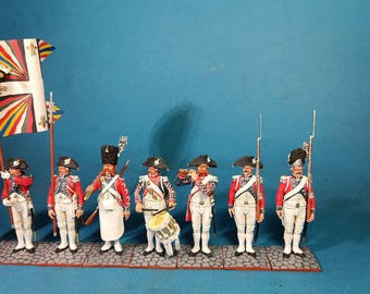 VID soldiers - Swiss guards of Louis XVI 1792. Painted 60 mm metal figurines set of 8 figurines