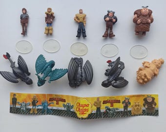 Cómo entrenar a tu dragón 2, 2014, Chupa Chups Toys Kinder, Set completo