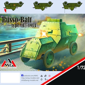 AMG 72321 Russo-Balt typ &quot;C&quot;  &#39;1914  Armored Car (WWI Era) 1/72 scale