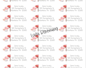 Valentine Custom Return Address Label Stickers, Return Address Labels, Envelope Address Stickers, Personalized Address Labels, Set of 30