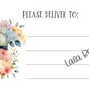 Watercolor Mailbox Please Deliver To Label Stickers, PDT Address Labels, Envelope Address Stickers, Set of 10, PDT