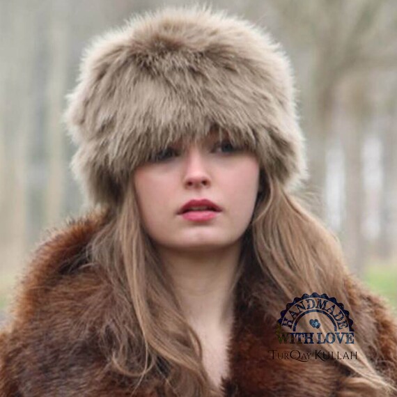 Women's Cossack Kalpak Furry Brown 