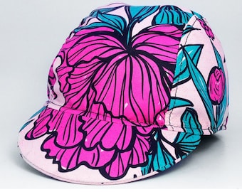 Pink Floral Cycling cap