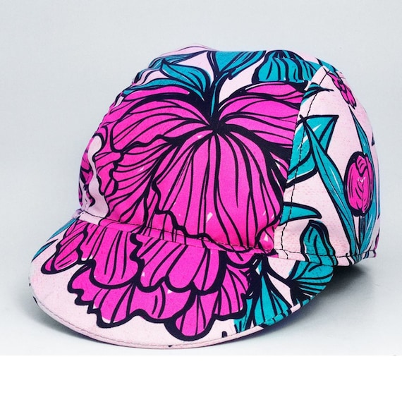 Pink Floral Cycling cap