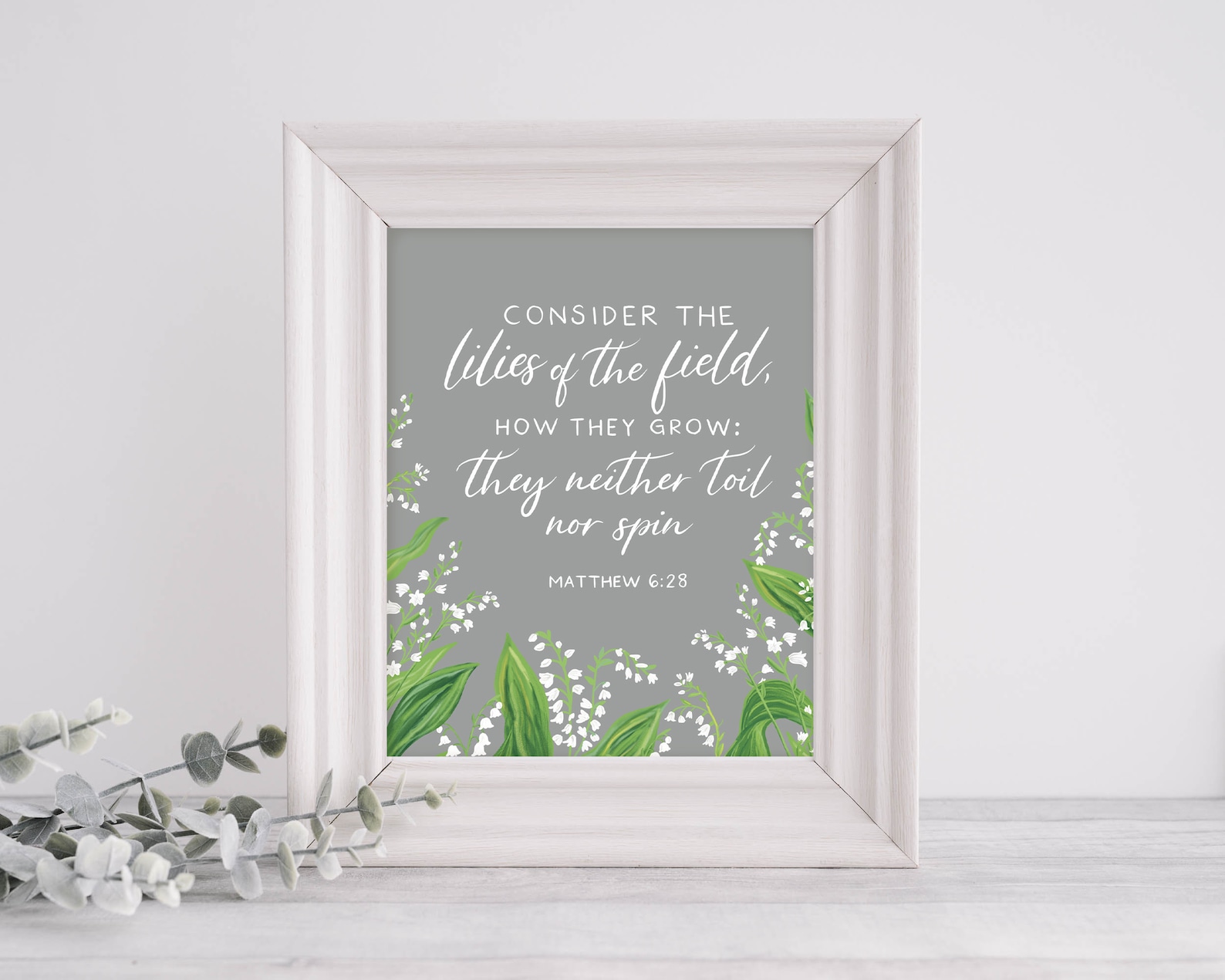 Matthew 628 Consider the Lilies of the Field Bible Verse Etsy