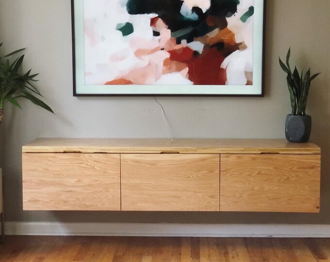 Floating Media Console Etsy
