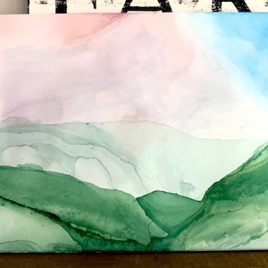 Sunset Over Mountains