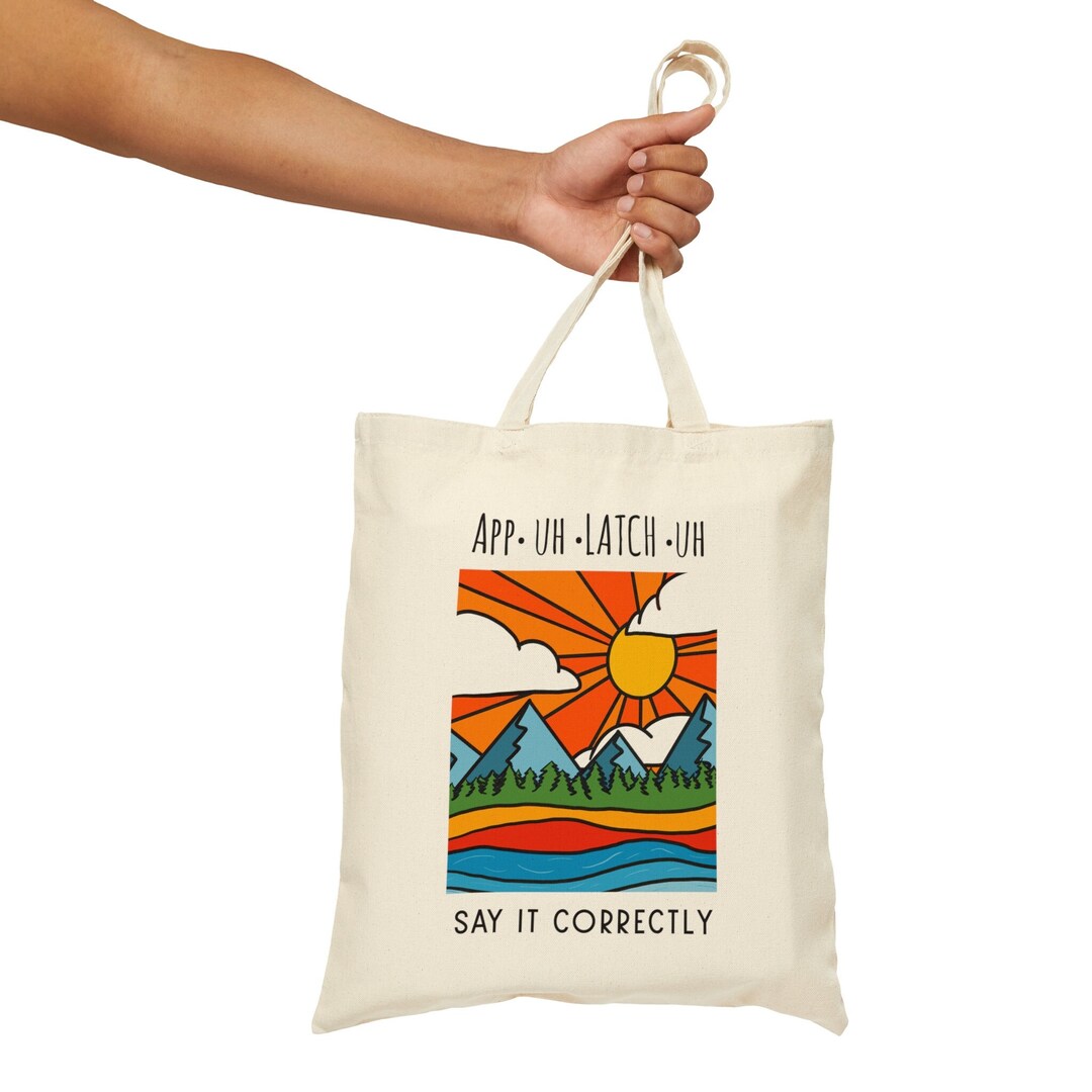 Appalachia Pronunciation Tote Bag, Funny Hiker Gift, Appalachian Trail Etsy