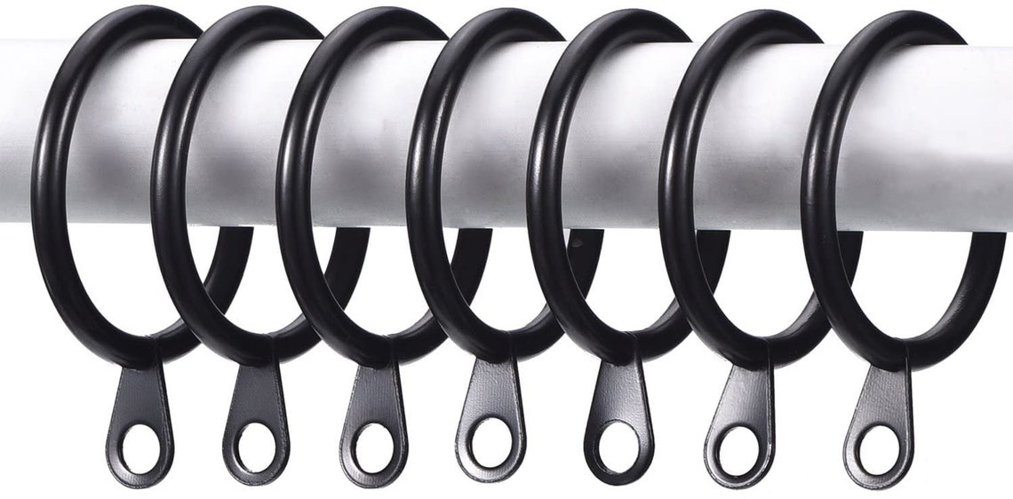 45mm Heavy Duty Metal Curtain Rings With Eyes Voile Pole Etsy UK