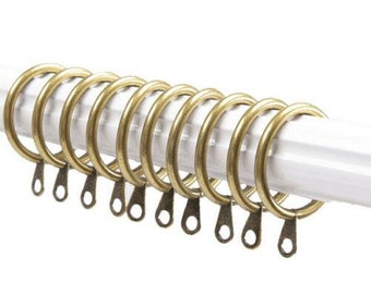 Anneaux de rideau en métal de couleur or 30 MM crochets suspendus pour tringles à rideaux pôle Voile robuste