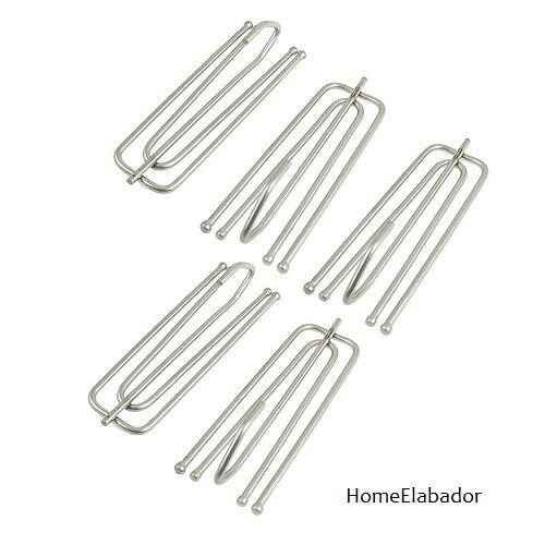 Stainless Steel Curtain Pleater Tape Hooks Traverse Pleater 4 Prong Curtain  Hook