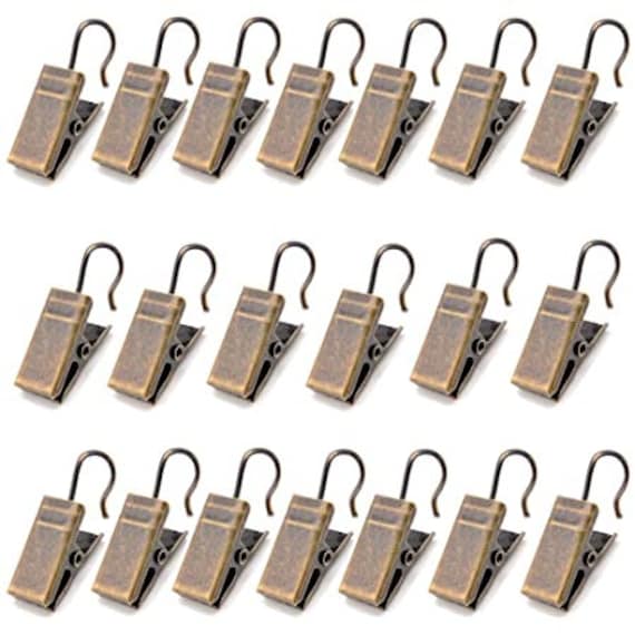 15 Pinch Clips Alligator Metal With Net Wire Hooks For Curtains Photos Hanging