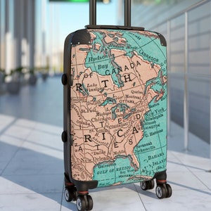 Map Koffer, USA Gepäck, USA Ostküste Kanada Handgepäck, Roller Bag, Custom Koffer Weekender Bag, Klein, Mittel, Groß