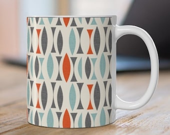 Mid-Century Modern Coffee Mug: Retro Scandinavian Design