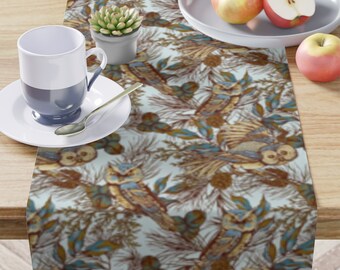 LORVIES Owl Table Runner 13 X 70 Inch Decorative Kitchen Placemat Rectangle Table Runners for Home Coffee Kitchen Dining Table LORVIES Owl Table Runner 13 X 70 Inch Decorative Kitchen Placemat Rectangle Table Runners for Home Coffee Kitchen Dining Table