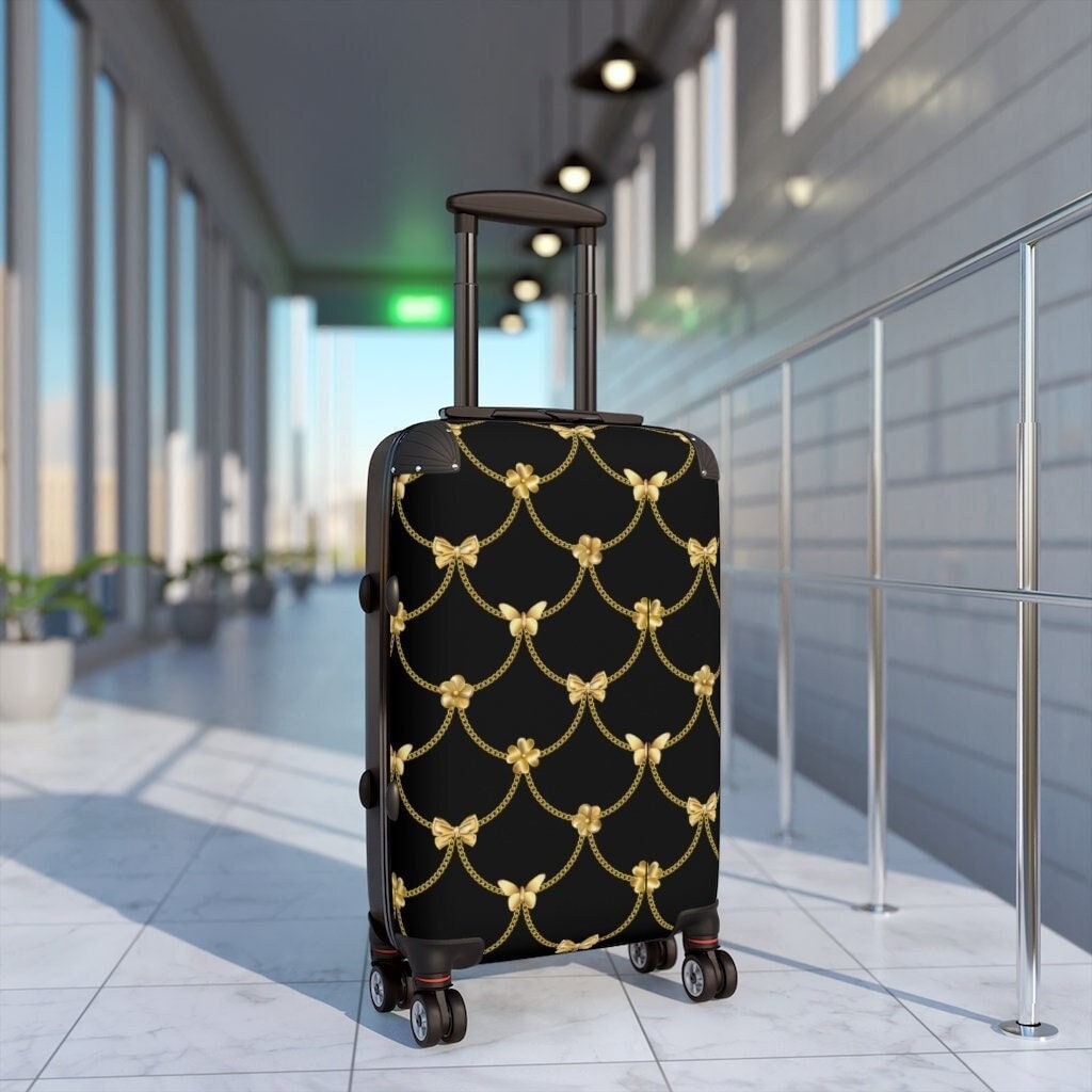 Luxury Designer Butterfly Bows Chain Design Cabin Suitcase Carry on Roller Suitcase Weekender Bag Travel Gift 13x22x9 In. PPCS00022 Etsy