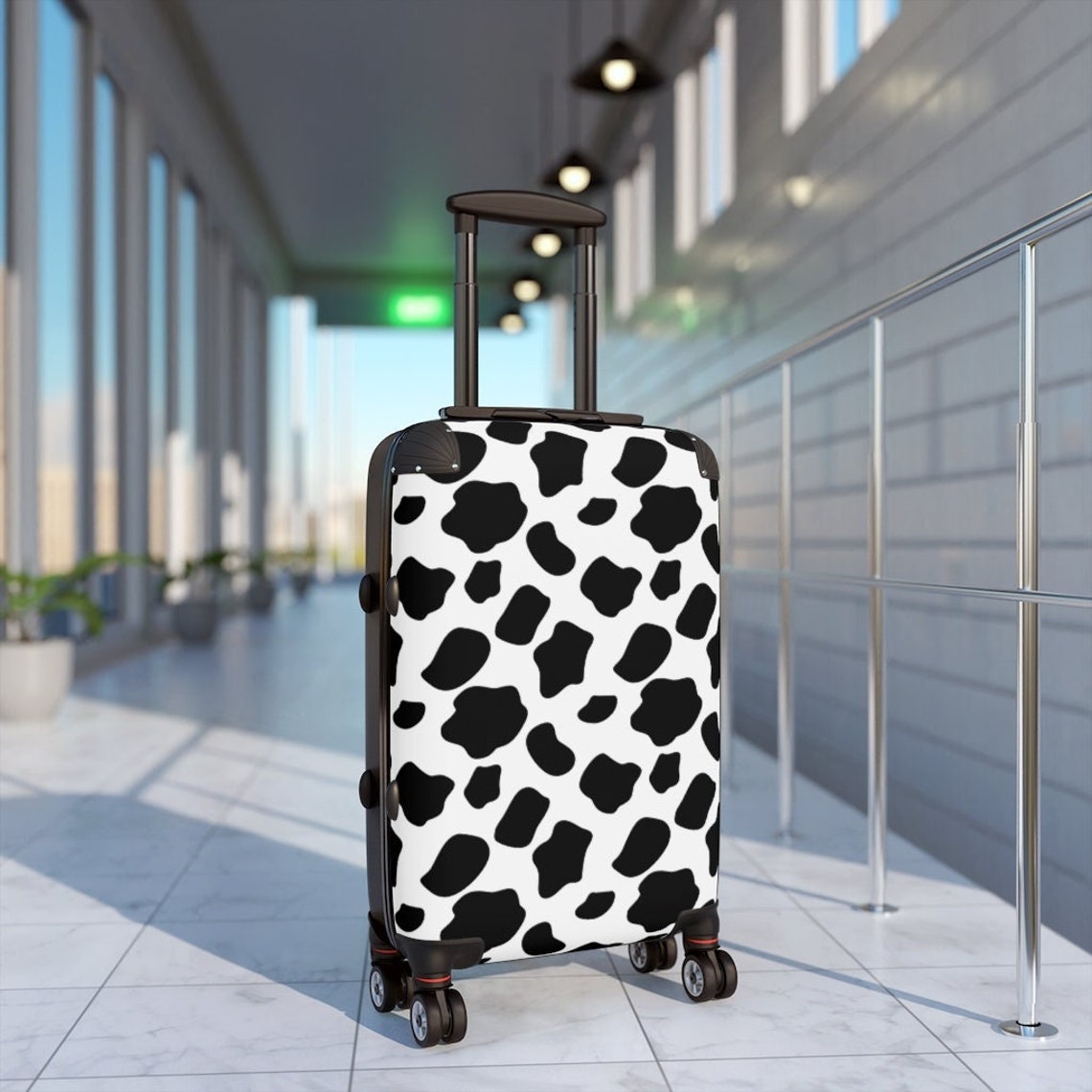 Cabin Suitcase Abstract Cow Print Carry-on Roller Suitcase - Etsy