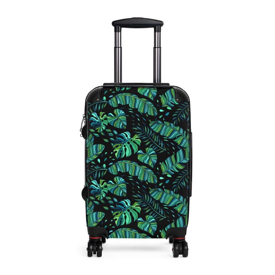 Discover Tropical Foliage Banana & Monstera Leaves Cabin Suitcase