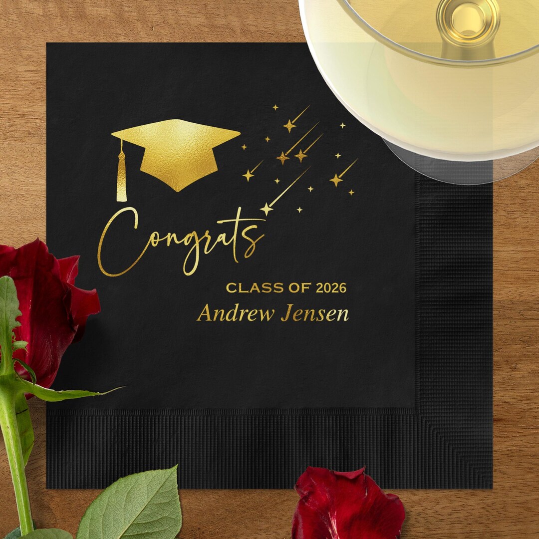 Personalized Graduation Napkins Class of 2026 Custom Party Napkin ...