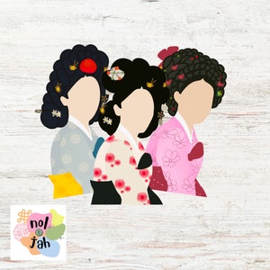 Tour of Korea stickers, Korean stickers, Korean hanbok, Korean accessories stickers, korean art, norigae stickers, norigae accessories
