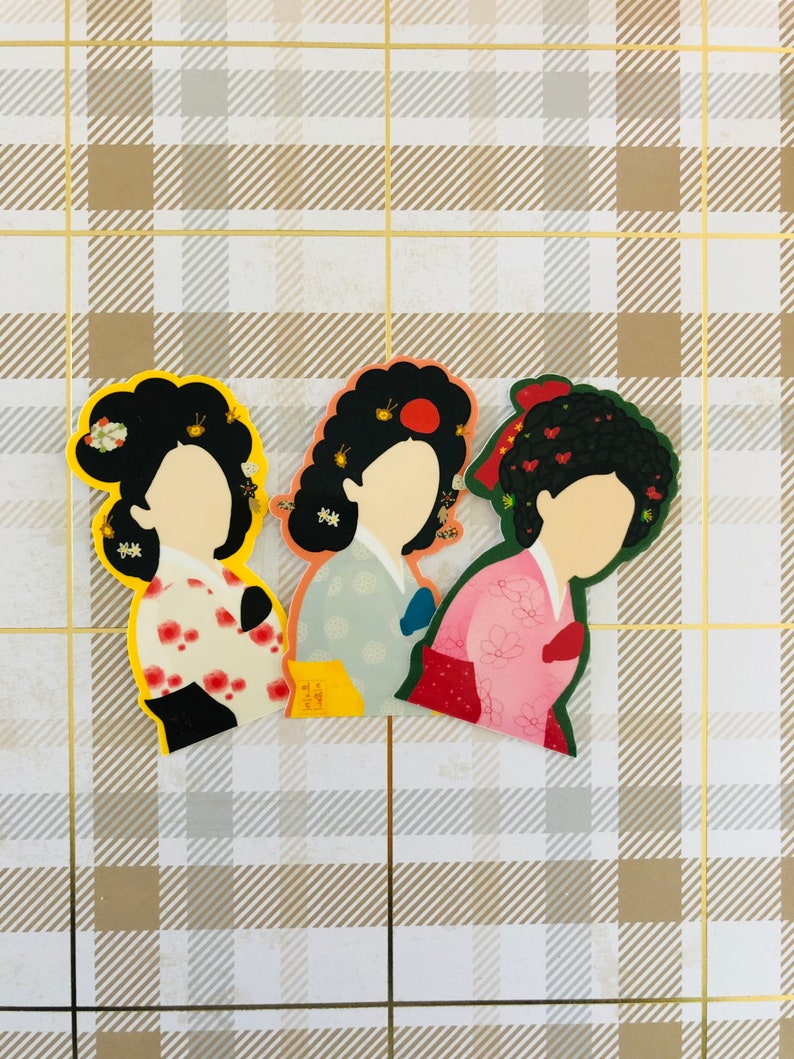 Tour of Korea stickers Korean stickers Korean hanbok Korean Etsy