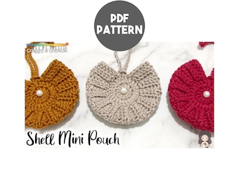 Crochet Shell Mini Pouch | PDF Pattern