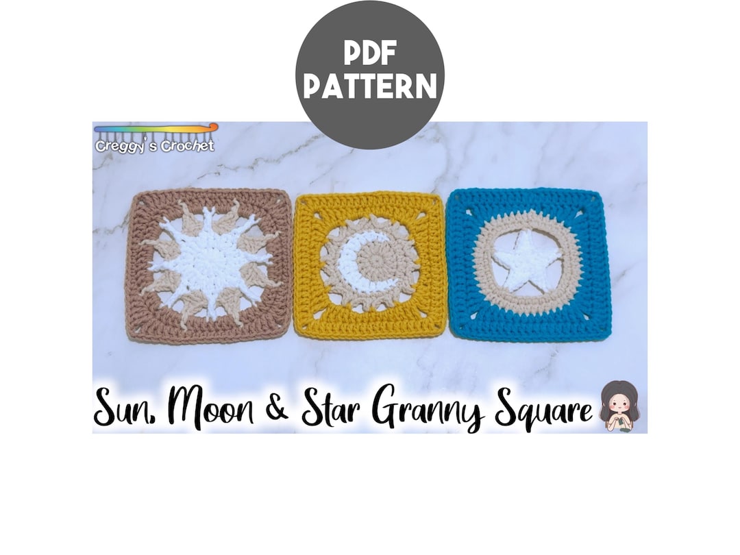 crochet-sun-moon-star-granny-square-pack-pdf-pattern-etsy