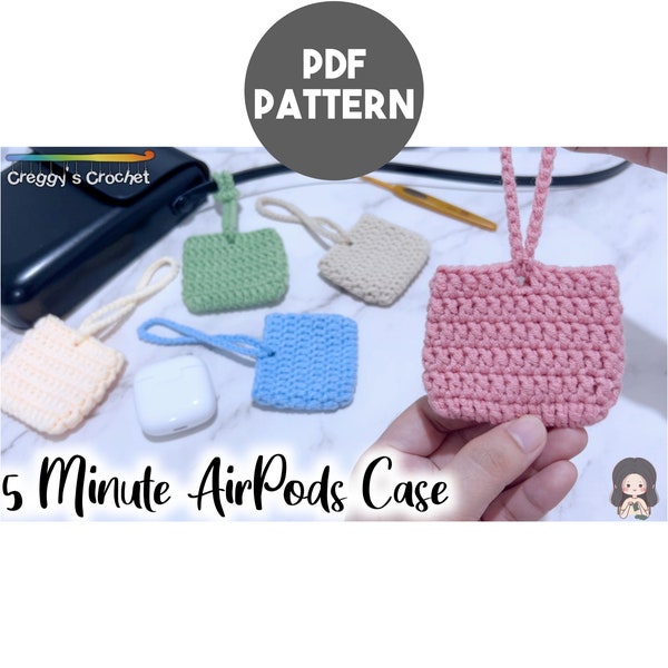 Estuche para AirPods de 5 minutos a crochet / Patrón PDF