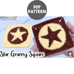 Crochet Star Granny Square | PDF Pattern