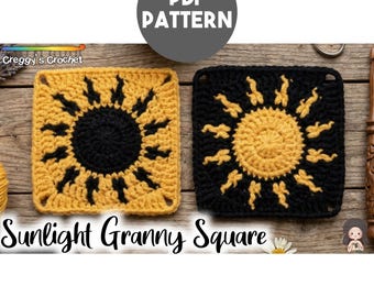Crochet Sunlight Granny Square | PDF Pattern