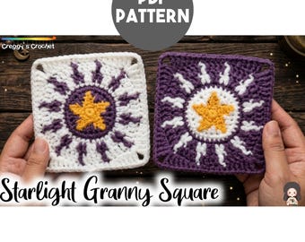 Crochet Starlight Granny Square | PDF Pattern